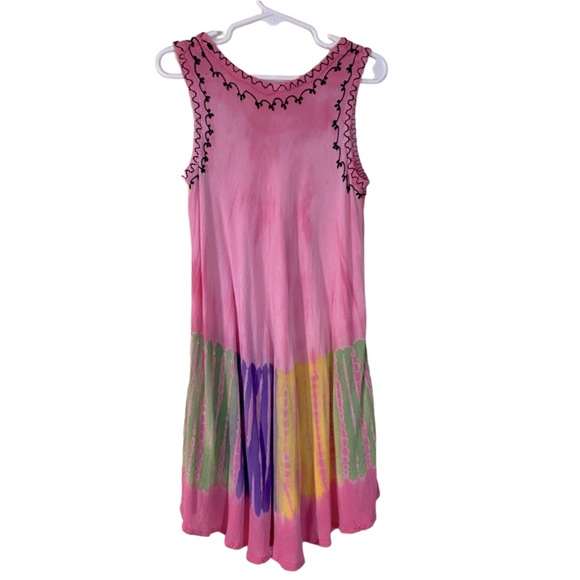 India Boutique Rayon Embroidered Casual Summer Dress, Size M & L - Picture 2 of 6